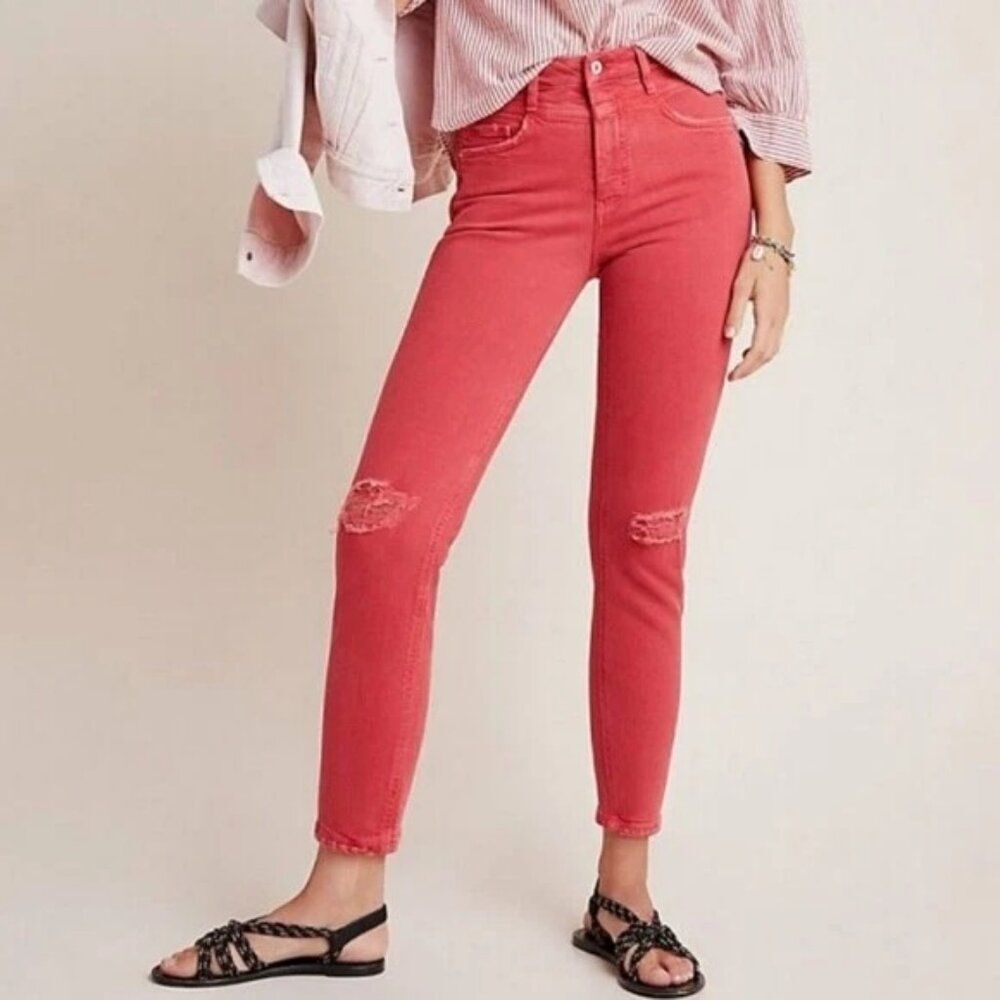 Pilcro Anthropologie Jeans Women's 32 Coral High Rise NWT